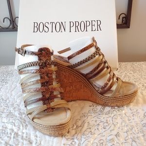 Boston proper wedge shoes